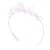 Oanasavu.creations Women's Bridal Butterfly White Headband Wedding Hair Accessory In White