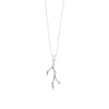 Oanasavu.creations Women's Chic Summer Silver Sea Coral Beach Pendant Shiny Chain Necklace In Silver