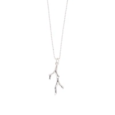 Oanasavu.creations Women's Chic Summer Silver Sea Coral Beach Pendant Shiny Chain Necklace