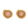 Oanasavu.creations Women's Gold / Brown La Mer Shells & Gold Beads Unique Earrings In Multi