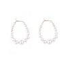 Oanasavu.creations Women's Gold / White Bridal Gold And White Pearls Oval Wedding Earrings In Multi
