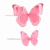 Oanasavu.creations Women's Pink / Purple / Gold Pink Butterfly Bobby Pin Set Hair Pins Summer Accessories