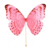 Oanasavu.creations Women's Pink / Purple / Gold Versatile Large Pink Silk Butterfly Brooch Pin With Gold Pin