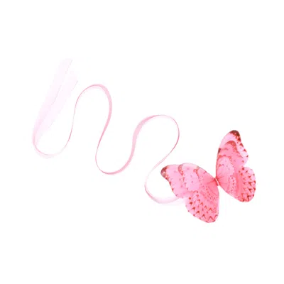 Oanasavu.creations Women's Pink / Purple / Pink Hair Jewelry Bridesmaids Hair Wear Accessories Silk Butterfly Scrunchie In Multi