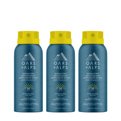 Oars + Alps Spf Travel Spray Trio In Blue