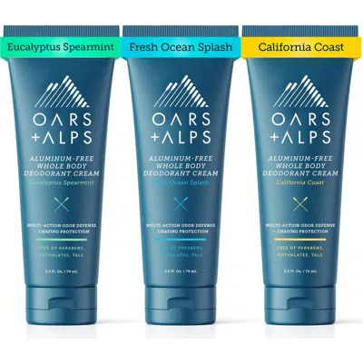 Oars + Alps Whole Body Cream Deo Trio Kit In Blue
