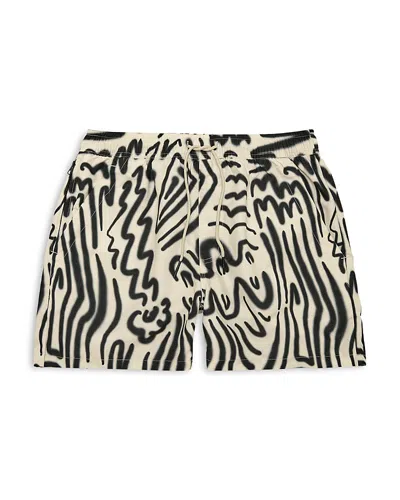 Oas Aerosol Printed 4.3 Swim Shorts In White