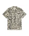 Oas Aerosol Printed Camp Shirt In White