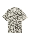 Oas Aerosol Printed Camp Shirt In 白色