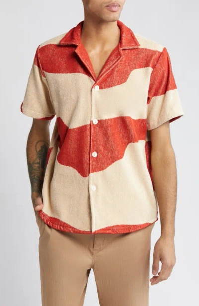 Oas Amber Dune Cuba Terry Shirt In Terracotta