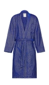 Oas Aquatic Pepper Velour Robe In Royal Blue