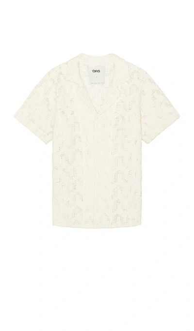Oas Atlas Cuba Crochet Shirt In Neutral