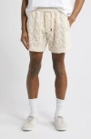 Oas Atlas Crochet Drawstring 5.5 Shorts In Off White