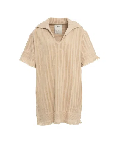 Oas Aya' Terry Cloth Dress In Neutral