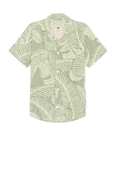 Oas Banana Leaf Cuba Terry Shirt In Green