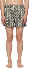 Oas Forge Hypnotise Tailored Fit 4.3 Swim Trunks In Black