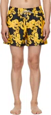 Oas Printed Swim Shorts In Black