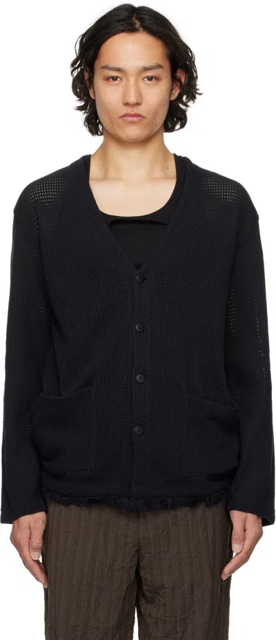 Oas Black Net Cardigan