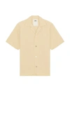 Oas Bodega Canvas Camp Shirt In 米色