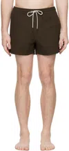 Oas Brown Calo Swim Shorts In Espresso