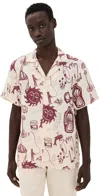 Oas Cantina Cuba Linen Shirt White In White