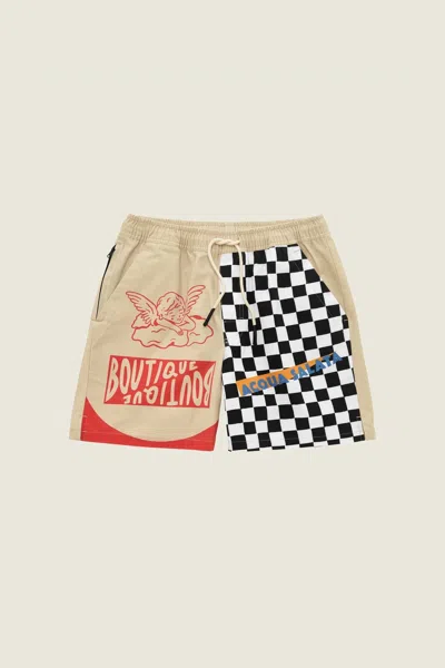 Oas Chess Angel Canvas Short In Multi
