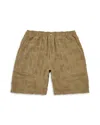 Oas Cleo Nico Cotton Blend Textured Relaxed Fit 9 Shorts In Beige