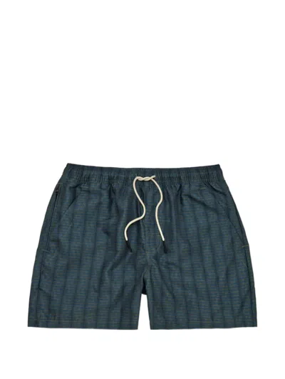 Oas Company Check-pattern Swim Shorts