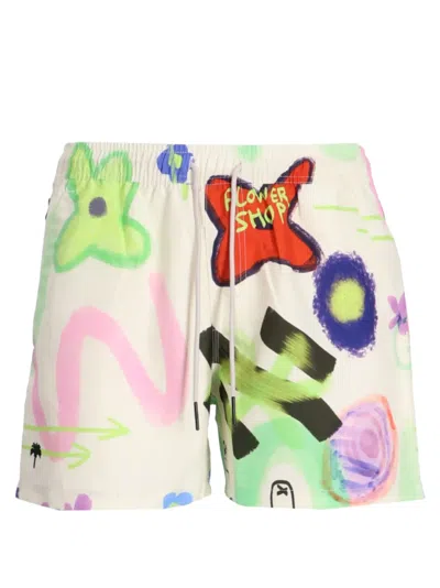 Oas Company Flower Shop Swim Shorts In Neutrals