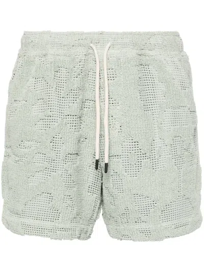 Oas Company Galbanum Mid-rise Deck Shorts In Green