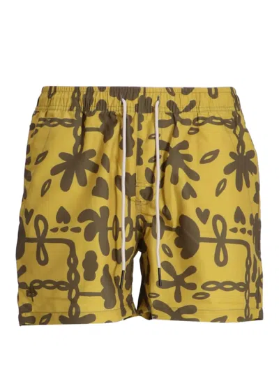 Oas Company Galbanum Swim Shorts In 黄色