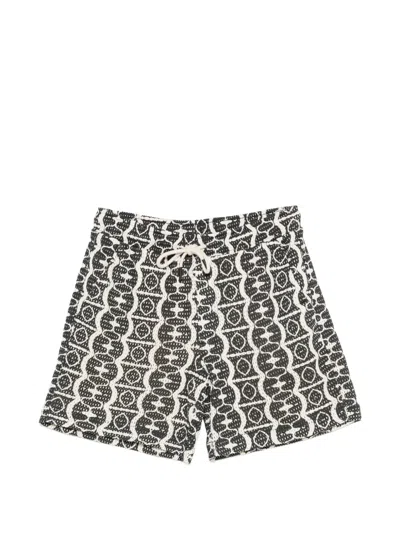 Oas Company Geometric-pattern Net Shorts In Multi