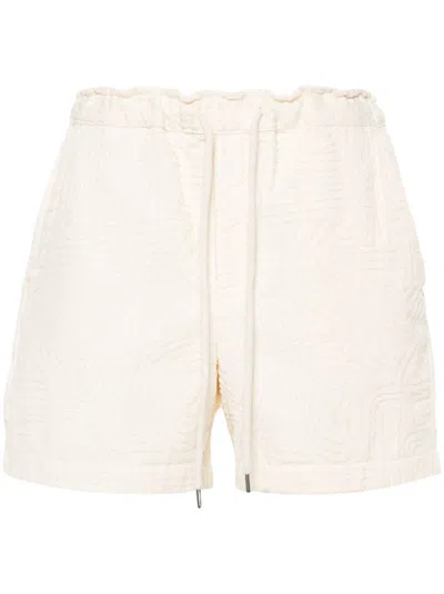 Oas Company Waffle-knit Cotton Shorts In Neutrals