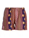Oas Company Mixtape Thigh-length Swim Shorts In 粉色