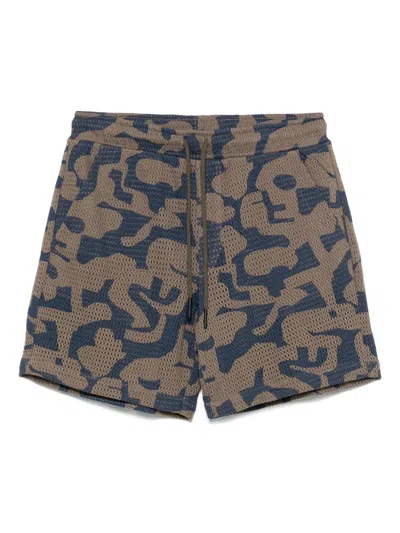 Oas Company Morel Puzzlotec Shorts In Brown