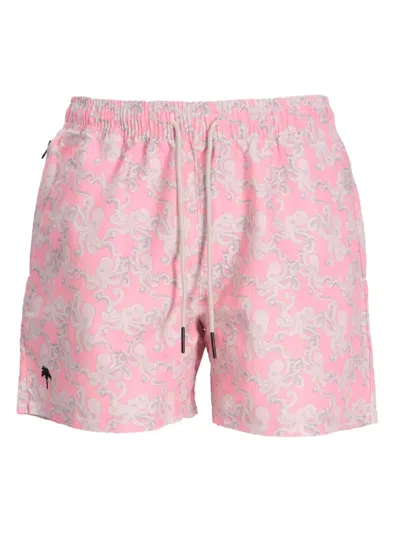 Oas Company Octo Swim Shorts In Pink