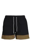 Oas Company Panelled Drawstring Swim Shorts In Black