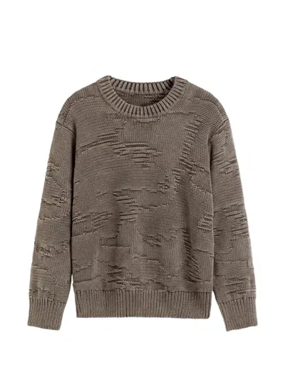 Oas Company Pino Crew-neck Sweater In Brown