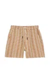Oas Company Plaid-pattern Drawstring Shorts In Neutral