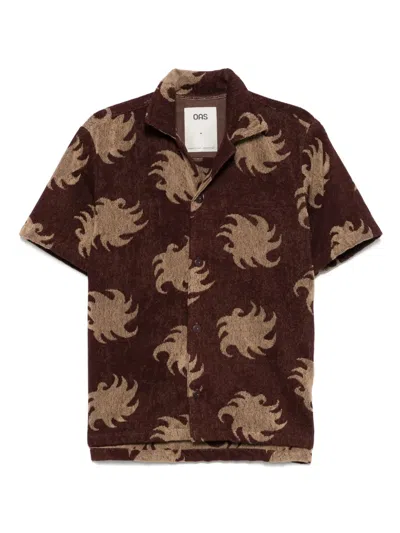 Oas Company Puzzlotec Shirt In Brown