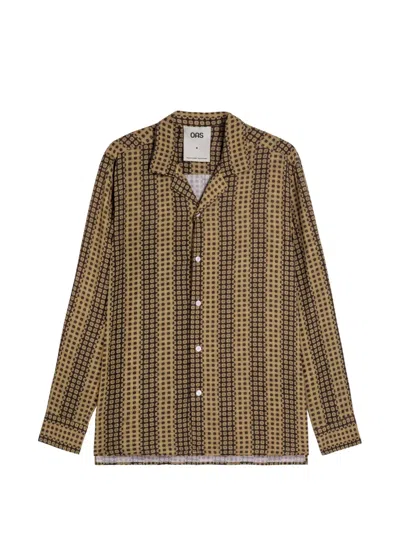 Oas Company Regalia Long-sleeve Shirt In Brown