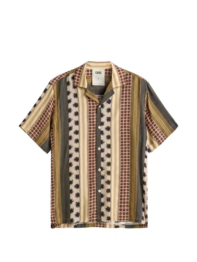 Oas Company Rocco Patchwork Striped Shirt In Multi