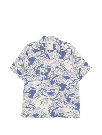 Oas Company Rogue Cuba Graphic-print Shirt In Blue