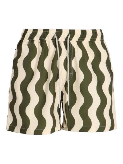 Oas Company Waver Swim Shorts In Green