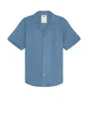 Oas Coronet Cuba Waffle Shirt In Blue