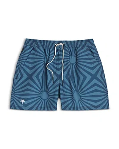 Oas Costal Cortado Drawstring 4.3 Swim Shorts In Blue