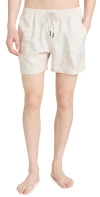 Oas Cream Golconda Relaxed Fit Swim Trunks In White