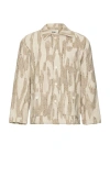 Oas Dandy Linen Terry Jacket In Grey
