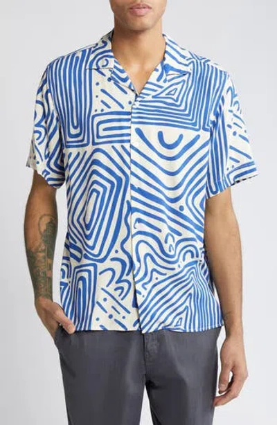 Oas Eldovado Camp Shirt In Blue