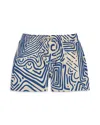 Oas Eldovado Relaxed Staight Fit 4.7 Swim Trunks In Blue